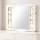 La Pierre - Rectangular Mirror With LED Lighting Panels - Beige by HouseOfZazla
