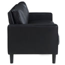 Ruth - 2 Piece Track Arm Sofa Set With Cushions - Black by HouseOfZazla