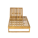 Acacia Wood Chaise Lounge Teak Finish with Adjustable Recliner by HouseOfZazla