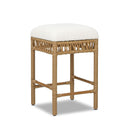 Lucia - Backless Upholstered Counter Stool With Frame - Ivory White by HouseOfZazla