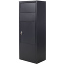 Large Package Delivery Parcel Mail Drop Box With Lockable Storage Compartment Heavy Duty Weatherproof For Express Mail Delivery For Home & Business Use - Black by HouseOfZazla