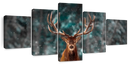 Snowy Noble Deer Wall Art