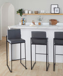 Fuji - Contemporary High Back Barstool Elegant Design by HouseOfZazla