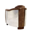 Brancaster - Grain Leather Chair - Brown by HouseOfZazla
