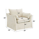 Shane - Chair With 2 Pillows - Beige Linen by Unique Piece Furniture