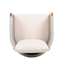 Acacia Wood Outdoor Dining Chairs 2-Pack with Beige Cushions