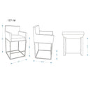 Ambassador - Barstool With Square Frame by HouseOfZazla