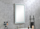 36x24 LED Lighted Bathroom Wall Mounted Mirror with High Lumen+Anti-Fog Separately Control+Dimmer Function