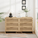 Modern Arc Shaped Corner Rattan Cabinet With 6 Drawers by HouseOfZazla