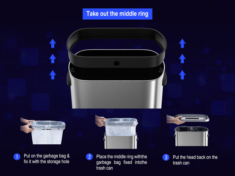 50L Smart automatic Trash Cans - Full Intelligent Sensor