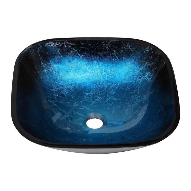 Artistic Vessel Sink With Faucet And Pop Up Drain - Blue, photo 5 of 12