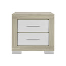 Elsa - 2 Toned Nightstand With Bar Handle And Spacious Drawers by HouseOfZazla