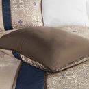 King 7 Piece Jacquard Comforter Set with Throw Pillows