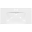 Single Bathroom Basin Sink, Vanity Top Only With 3 Faucet Holes