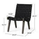 Lounge Chair With Stunning Rope Weave Design, (Set of 2) - Black