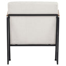 Monsen Fabric Upholstered Metal Frame Accent Chair Ivory