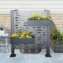 Air Conditioner Fence For Outdoor Units, Metal Privacy Fence Cover, Perfect To Conceal Air Conditioning Units, 3 Fence Panel by HouseOfZazla