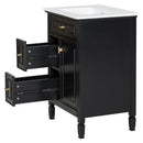 24-Inch Bathroom Vanity with Sink and Solid Wood Cabinet by HouseOfZazla