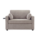 Sleeper Sofa With Foldable Mattress, USB Ports, Side Table & Storage Pocket by Unique Piece Furniture