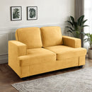 Modern Loveseat, Comfortable 2 Seater Couch With Deep Seating, Loose Back Cushions, Wide Arms by HouseOfZazla