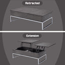 Iban - Coffee Table With Lift Top - Gray Oak & Chrome