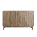 Sideboard Buffet Cabinet With Carved Doors And Adjustable Layer Board by Unique Piece Furniture