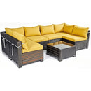 14 Pack Cushion Covers For 7 Piece Wicker Rattan Sectional Sofa by HouseOfZazla