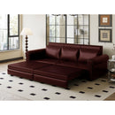 3 In 1 Convertible Sleeper Sofa With Nailhead Trim & Rolled Arm by HouseOfZazla