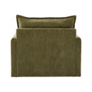 UNITED WE WIN Swivel Barrel Chair - Mid Century Modern Chair, Thick Padded Arm Chair with Solid Metal Base, Comfortable Single Sofa Chair, Swivel Accent Chair for Living Room Bedroom