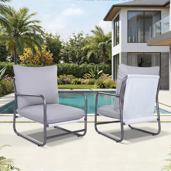 Outdoor Aluminum Frame Patio Armchair, photo 2 of 10
