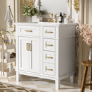 30" Bathroom Vanity with Ceramic Sink and Modern Storage Cabinet by HouseOfZazla