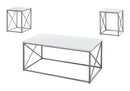 Table Set, Coffee, End, Side, Accent, Living Room, Contemporary, Modern (Set of 3) - White by HouseOfZazla