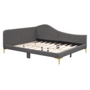 Upholstered Daybed With Headboard And Armrest, Support Legs by HouseOfZazla