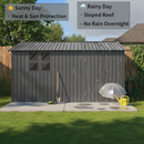 12x10 Ft Metal Garden Shed for Outdoor Storage by HouseOfZazla