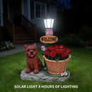 Sitting Puppy Solar Planter Outdoor Statue by HouseOfZazla