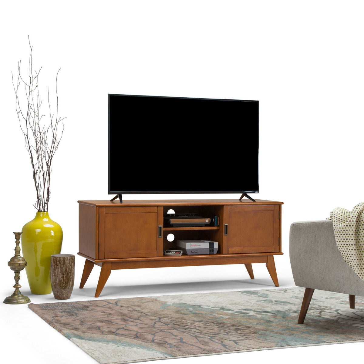 Draper - Handcrafted Mid Century Low TV Media Stand, photo 21 of 40