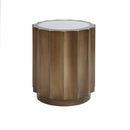 Valentina - Accent Table With Scalloped Edge Design - Bronze by HouseOfZazla