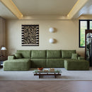 135" Cloud Sectional Sofa with 1 Ottoman