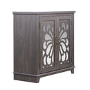 Elegant Sideboard With 2 Acrylic Mirrored Doors, Adjustable Shelf Storage by HouseOfZazla