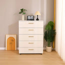 5 Drawer Dresser With Handles - White by HouseOfZazla