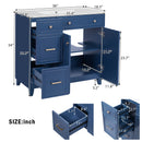 Bathroom Vanity With Sink, Soft Close Doors, Adjustable Shelves
