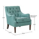 Qwen - Button Tufted Accent Chair With - Teal by Unique Piece Furniture