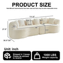 Curved Sectional Sofa - 111.5-inch Oversized Modern Design
