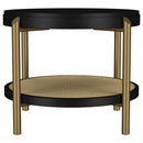 Arini 3-piece Round Coffee and End Table Set Black