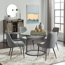 Side Chairs Upholstered With Tapered Legs (Set of 2) - Gray by HouseOfZazla