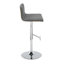 Mason - Contemporary Adjustable Barstool & Swivel With Straight T Footrest (Set of 2) by HouseOfZazla