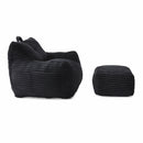 Giant Bean Bag Chair With Armrests And Footstool by HouseOfZazla