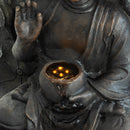 28" H Outdoor Buddha Waterfall Fountain