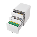 3 Drawer Mobile File Cabinet Under Desk Office,Simple Style Versatile Storage Cabinet for Legal/Letter/A4 Files, 5 Wheel Design Anti-Tilting Cold Rolled Steel Waterproof Moisture-Proof Black