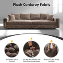 Deep Seat Convertible Sofa With Soft Pillows And Ottomans by HouseOfZazla